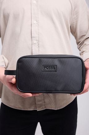 کیف دستی طوسی مردانه سایز متوسط Fossil - کد 901424375