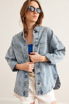 کت آبی زنانه رگولار Olalook - کد 921280168