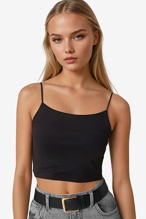 بلوز مشکی زنانه ساده Trend Alaçatı Stili - کد 921361364