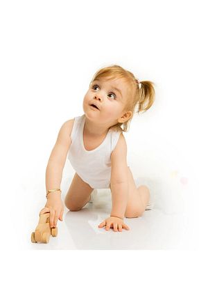 بادی و سرهمی نوزادی سفید بچه گانه پارچه ای ebebek Hello Baby - کد 34019977