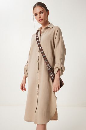 لباس بژ زنانه بافتنی Happiness İstanbul - کد 813858226