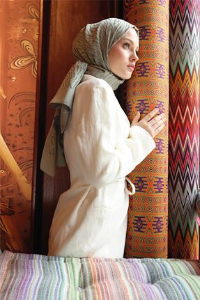 شال سبز زنانه پلی استر VALORSCARF - کد 921650750