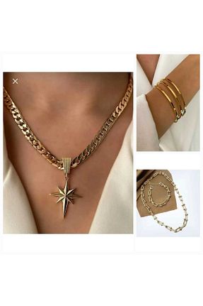 ست استیل زرد زنانه استیل ضد زنگ TERE STYLE - کد 921697288