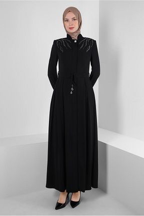 مانتو بلند حجاب مشکی زنانه Alvina - کد 804943919