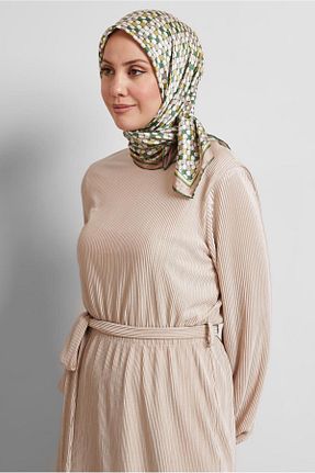 روسری خاکی پلی استر Alvina - کد 921656111