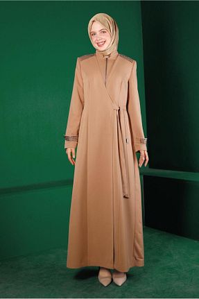مانتو بلند حجاب بژ زنانه Alvina - کد 793825434