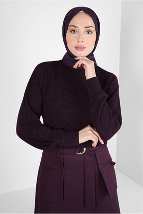 بلوز حجاب بنفش زنانه رگولار Alvina - کد 792993294