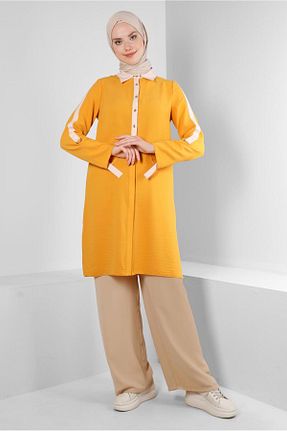 شلوار پارچه ای بژ زنانه بلند Alvina - کد 801708065
