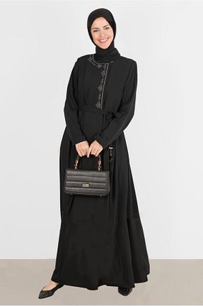 مانتو بلند حجاب مشکی زنانه Alvina - کد 807277483
