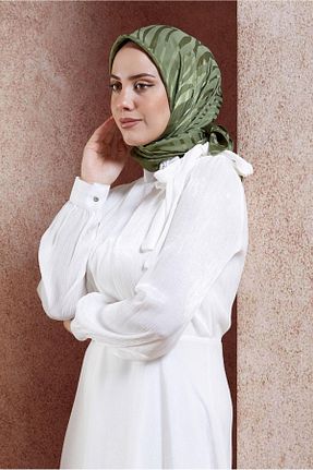 روسری خاکی پلی استر Alvina - کد 857789430