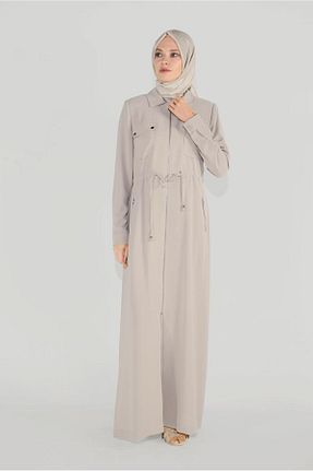 مانتو بلند حجاب بژ زنانه Alvina - کد 869458128