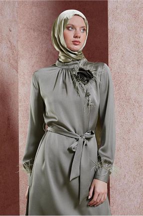 ست بالاتنه و پائین تنه حجاب قهوه ای زنانه رگولار Alvina - کد 853990090