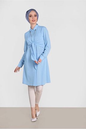 تونیک حجاب آبی زنانه پلی استر Alvina - کد 872833641