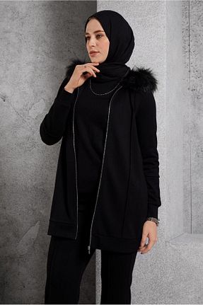 ست بالاتنه و پائین تنه حجاب مشکی زنانه رگولار Alvina - کد 896538933