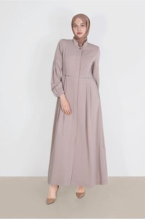 مانتو بلند حجاب بژ زنانه Alvina - کد 807278322