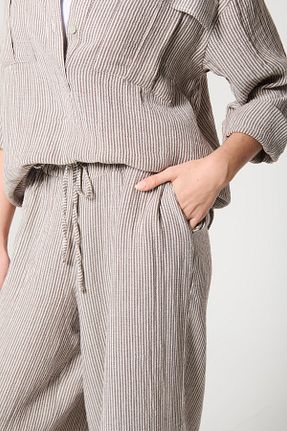 شلوار قهوه ای زنانه پنبه ای ZYRAH - کد 920515767