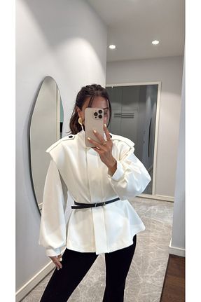 کت سفید زنانه رگولار sinemkivanc co - کد 921669385
