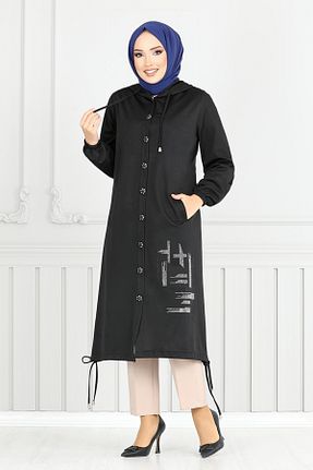 کلاه و ابایا مشکی زنانه مخلوط پلی استر ModaMerve - کد 876791786