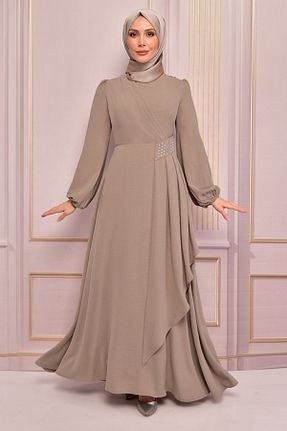 لباس حجاب بژ زنانه رگولار ModaMerve - کد 838712751