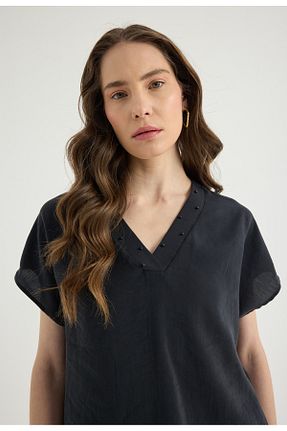 بلوز مشکی زنانه رگولار Masha Kate - کد 921701812
