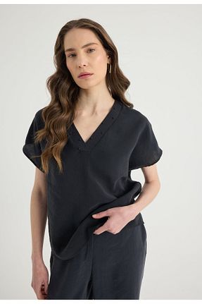 بلوز مشکی زنانه رگولار Masha Kate - کد 921701812