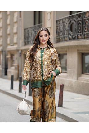 ست بالاتنه و پائین تنه رنگی زنانه اورسایز LOISY - کد 921290266