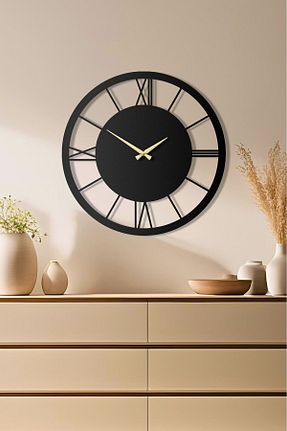ساعت دیواری مشکی 49 x 49 İmvulart - کد 881257480