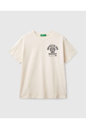 تیشرت نباتی بچه گانه رگولار United Colors of Benetton - کد 902804616