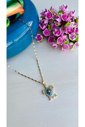 گردنبند استیل ( فولاد ) طلائی استیل (فولاد) Enfes Takı - کد 921716310