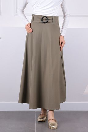 دامن حجاب خاکی زنانه کلوش İmajButik - کد 921758657