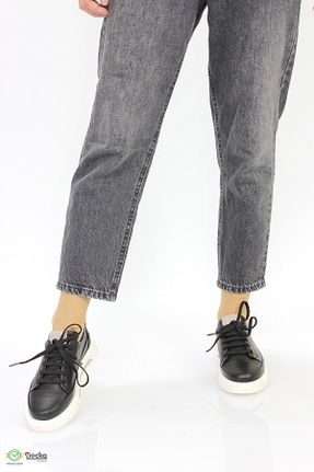 کفش کژوال مشکی زنانه چرم خالص Mammamia - کد 921757268