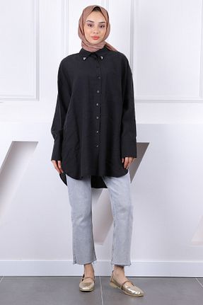 پیراهن حجاب مشکی زنانه رگولار İmajButik - کد 921758694