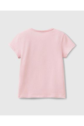 تیشرت صورتی بچه گانه رگولار United Colors of Benetton - کد 904063776