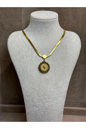 گردنبند استیل ( فولاد ) قهوه ای زنانه فلزی İNN JEWELLERY - کد 921764868