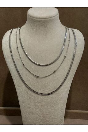 گردنبند استیل ( فولاد ) نباتی زنانه فلزی İNN JEWELLERY - کد 921765025