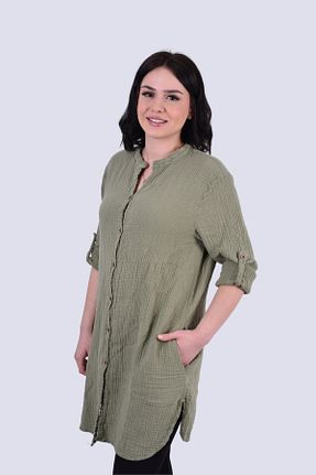 تونیک حجاب خاکی زنانه %100 پنبه OTEXSA - کد 922437988