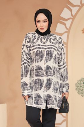 تونیک حجاب مشکی بافتنی Neva Style - کد 921778118