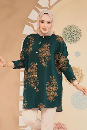 تونیک حجاب سبز بافتنی Neva Style - کد 921777975