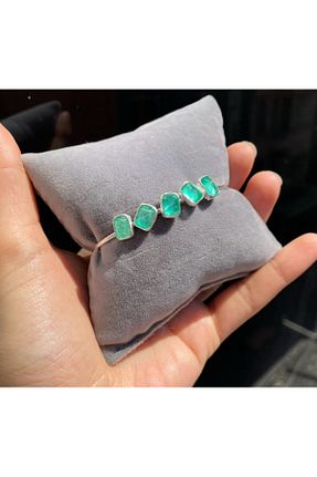 دستبند نقره سبز زنانه 925 عیار Src Jewelry - کد 921774741