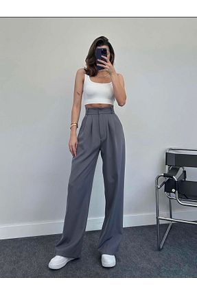 شلوار طوسی زنانه پنبه ای LONCA - کد 921796193