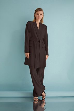 ست بالاتنه و پائین تنه حجاب قهوه ای زنانه Blazer Nurs - کد 921798438