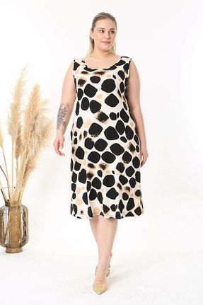 لباس سایز بزرگ مشکی زنانه ویسکون Madwilo - کد 921815534
