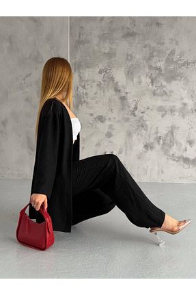 ست بالاتنه و پائین تنه مشکی زنانه بافتنی LyLGyM FASSION IS PASSION - کد 921816903