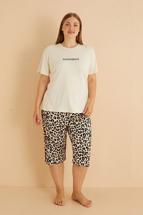 ست لباس راحتی سایز بزرگ رنگی زنانه نوشته / شعار Pijamaevi - کد 921815487