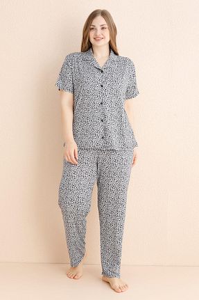 ست لباس راحتی سایز بزرگ رنگی زنانه ساده Pijamaevi - کد 921827684
