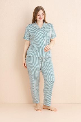 ست لباس راحتی سایز بزرگ رنگی زنانه ساده Pijamaevi - کد 921825668