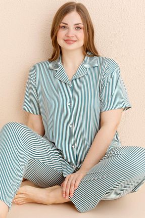 ست لباس راحتی سایز بزرگ رنگی زنانه ساده Pijamaevi - کد 921825668