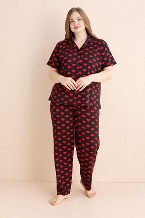 ست لباس راحتی سایز بزرگ رنگی زنانه ساده Pijamaevi - کد 921827434
