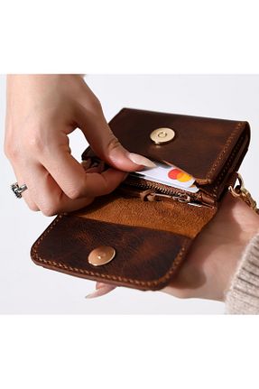 کیف پول قهوه ای زنانه ابعاد کوچک Bakani Leather - کد 903440776