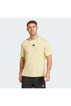 تیشرت اسپرت زرد مردانه رگولار adidas - کد 922091558